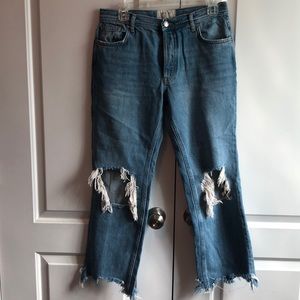 Free People Distressed Jeans